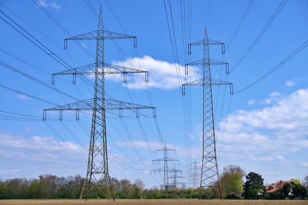 istock two high voltage electric mast blue sky 1490710273