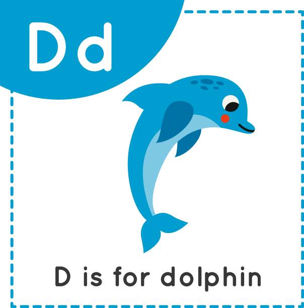 100+ Animal Alphabet Letter D For Dolphin Illustrations, Royalty-Free ...