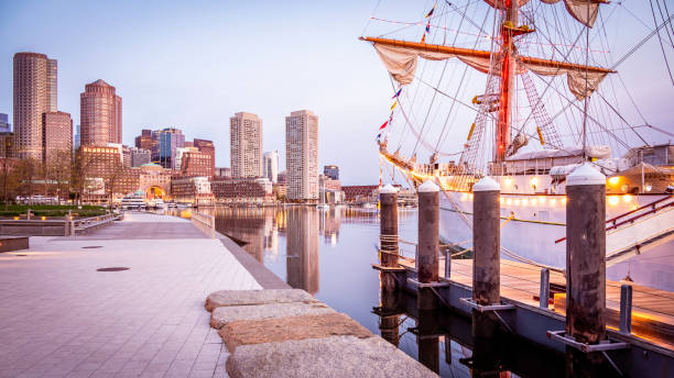 istock Boston Harbor and Financial District 1490712766