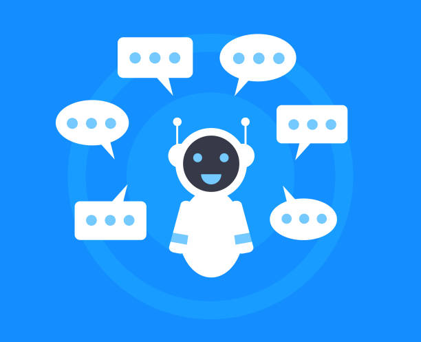 ai chat bot - chat gpt stock illustrations
