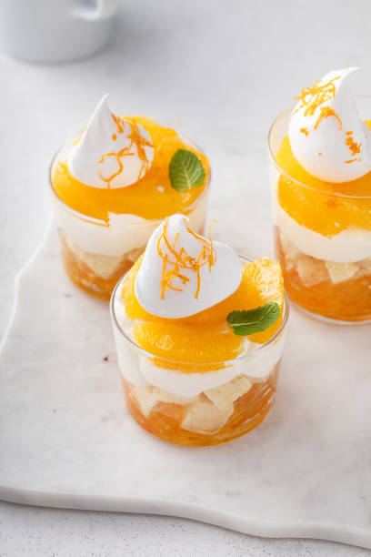 istock Orange pound cake trifle with cream cheese mousse 1490717824