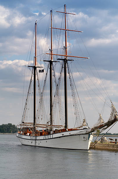 Ship at quay stock photo