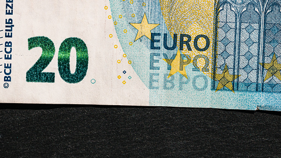 EURO currency. Europe inflation, EUR money. European Union currency