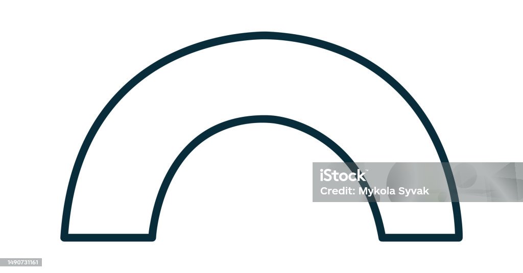 Linear Shape Library Linear Rounded Shape Stock Illustration - Download Image Now - Abstract ...