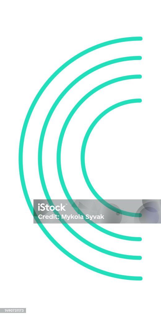 Linear Shape Library Linear Rounded Shape Stock Illustration - Download Image Now - Abstract ...