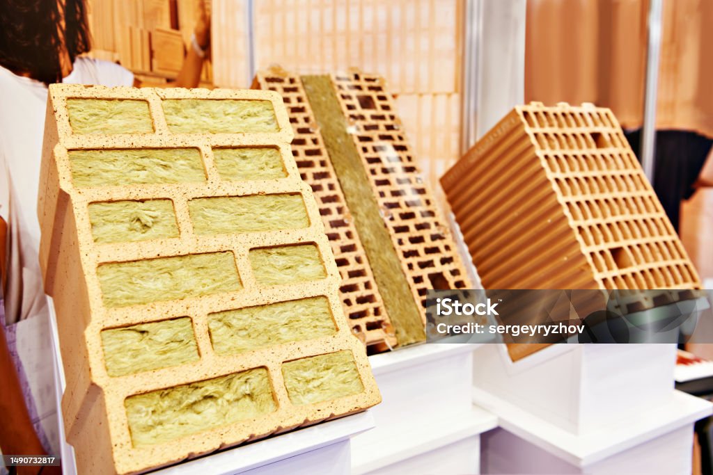 Bricks Block Images Brick Blocks With Insulation At Construction Exhibition Stock Photo ...