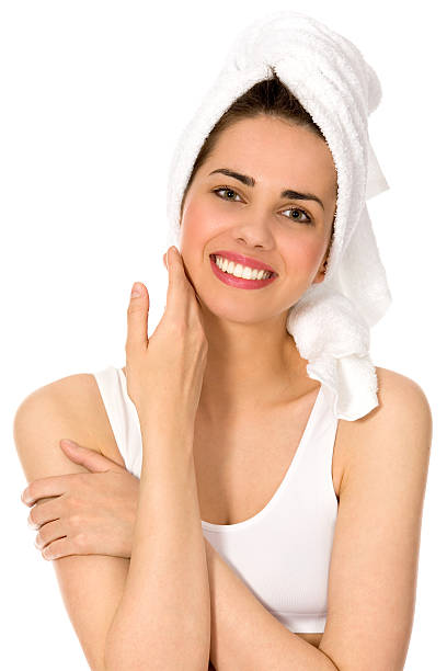 istock Woman wearing towel 149073456