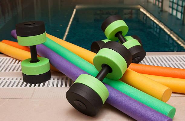 Aqua Aerobics Equipment stock photo