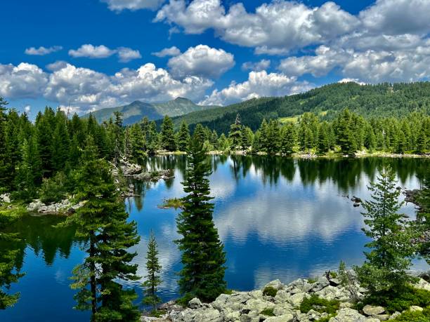 istock Idyll at the mountain lake 1490737216