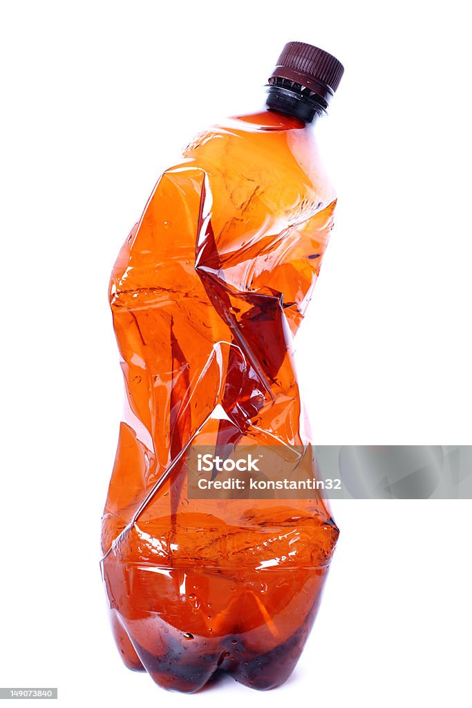 Squashed Plastic Squashed Plastic Bottle Isolated On White Stock Photo - Download Image ...