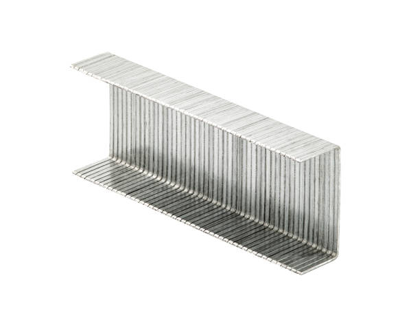 istock Stapler staples, block, isolated on white background with clipping path 1490739675