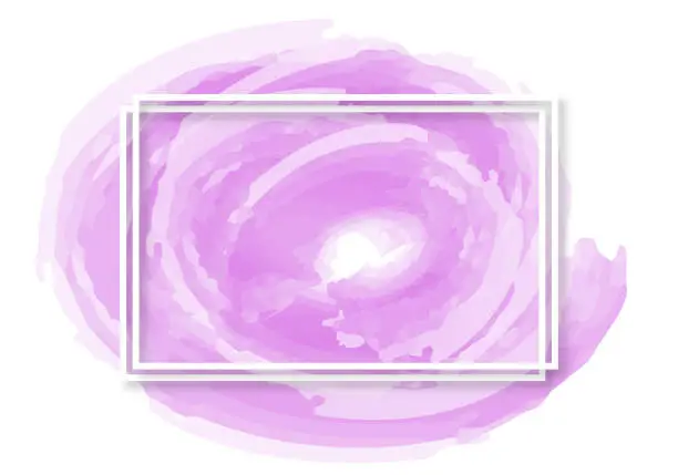 Vector illustration of Watercolor frame in violet color