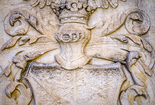 historic coat of arms - close up - photo