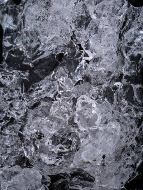 istock Closeup view of ice chunks on the ground 1490742599