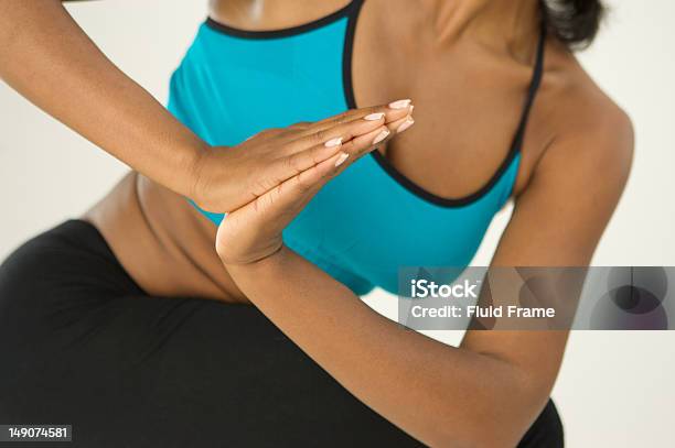 African American Woman Practices Yoga Stock Photo - Download Image Now - Active Lifestyle, Adult, Adults Only