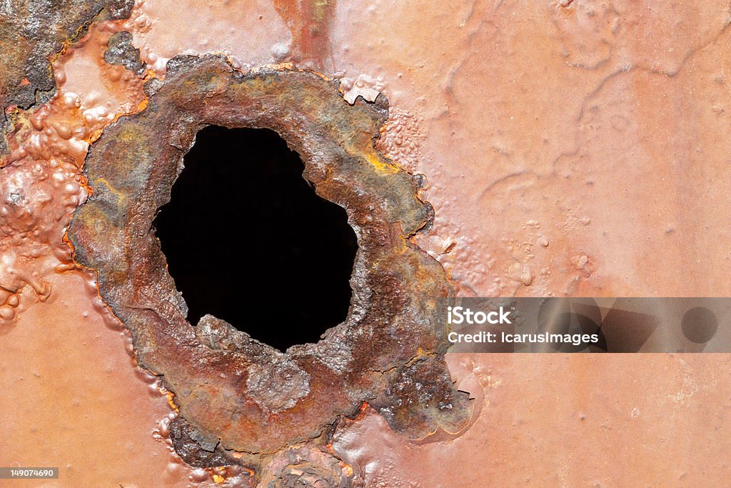 Close up of corroded metal Close up of corroded, rusty, metal.   Note:Differential focus. Aging Process Stock Photo