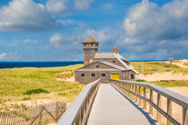 리우로 침봉 생명을 관측소 - cape cod national seashore 뉴스 사진 이미지