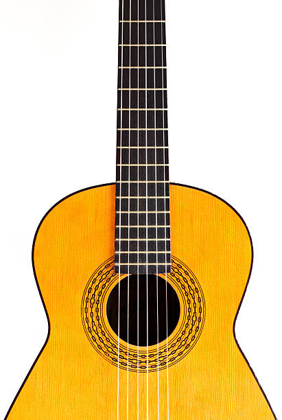 Spanish guitar (center crop) stock photo