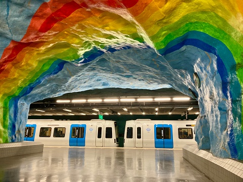 Sweden - Stockholm - Underground station ( Metro ) ( Stadion  subway station )