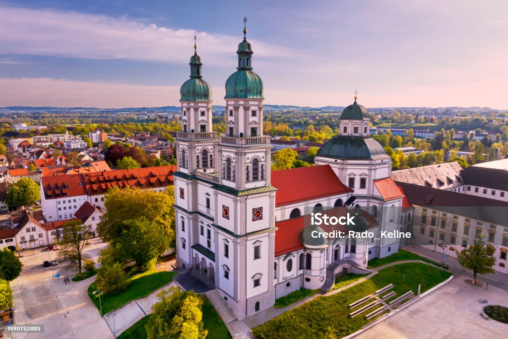 Kempten Basilica St. Lorenz in Kempten (Bavaria, Germany) on a sunny spring morning Arch - Architectural Feature Stock Photo