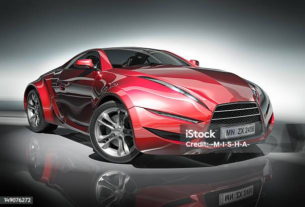 Red Sports Car Stock Photo - Download Image Now - Sports Car, Car, Horizontal
