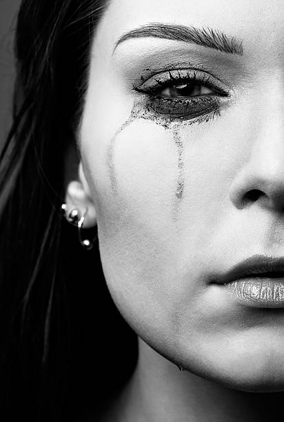 crying girl stock photo