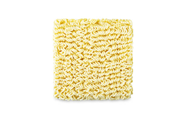 istock Dried ramen noodles on a white isolated background 1490766003