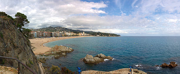 Panorama of Lloret de Mar (Girona, Spain) stock photo