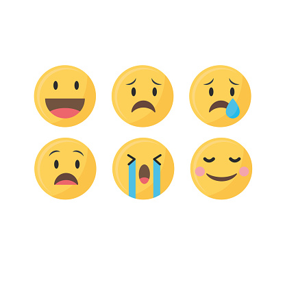 Emoji set with many characters