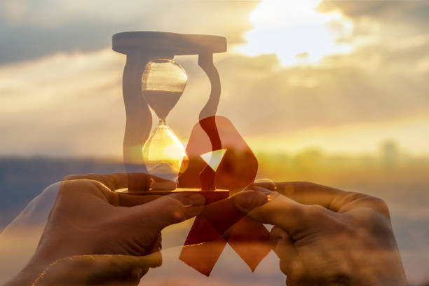 istock Concept of support and time to fight AIDS. 1490767500
