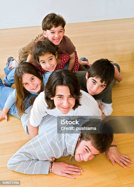 Pile Of Kids Stock Photo - Download Image Now - Affectionate, Boys, Brother