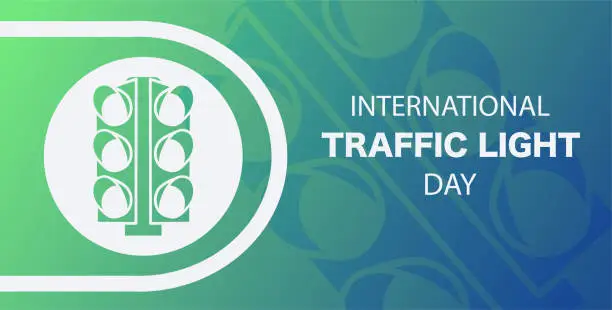 Vector illustration of International traffic light day