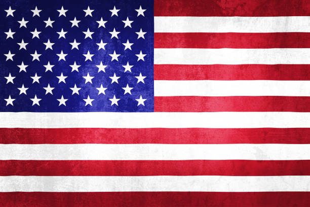 istock Grunge illustration of US flag 1490777564