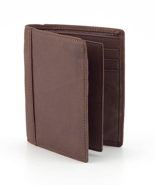 Brown Leather Wallet stock photo