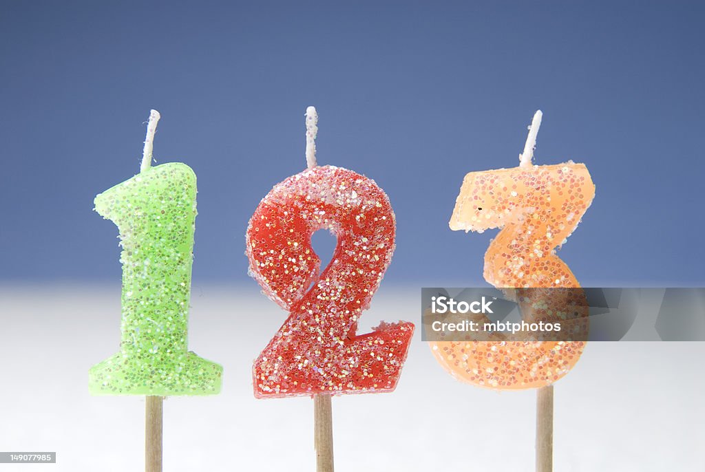 Numero candele - Foto stock royalty-free di Candela - Attrezzatura per illuminazione