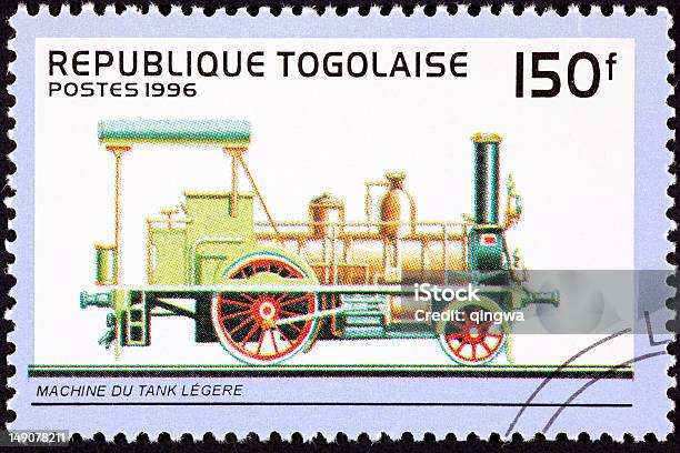 Cancelado Togo Sello Postal Old Ferrocarril De Motor Locomotora De Tren De Vapor Foto de stock y más banco de imágenes de Anticuado