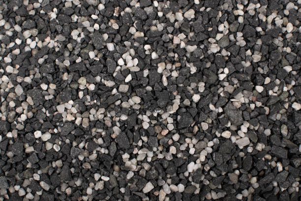 istock Gravel Pieces Mix Texture Background, Grey Coarse Sand Pattern, Granular Stones Mockup, Grit Sand 1490784103