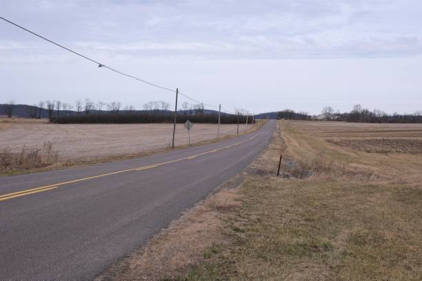 Long deserted country road