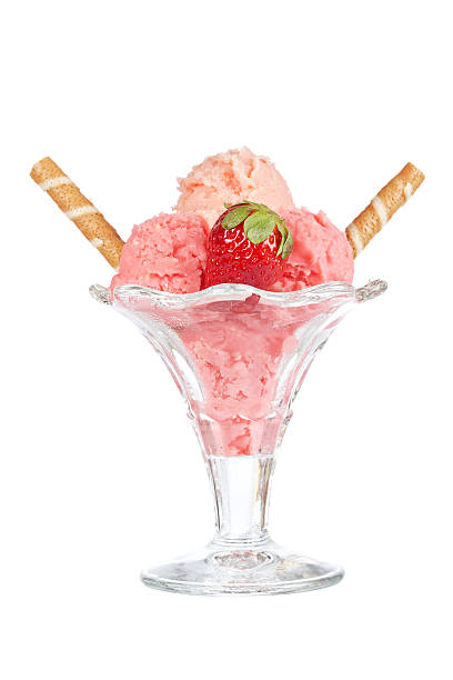 istock Sundae glass filled with ice cream and strawberries 149078927
