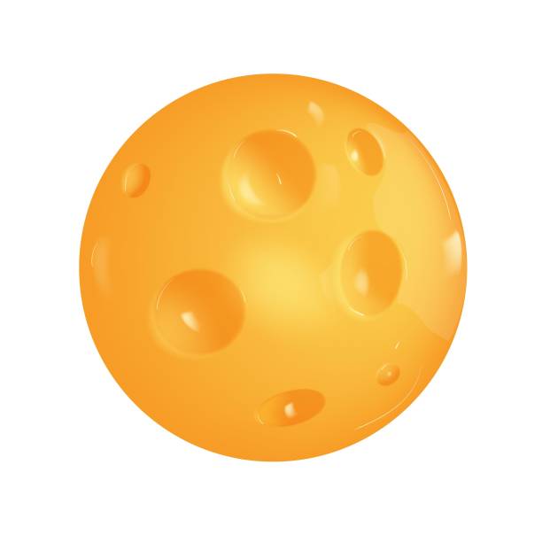 istock Full Moon yellow colors. Abstract planet with craters. Sphere ball moon shape. Realistic 3d design element In plastic cartoon style. Icon isolated on white background. vector illustration 1490789514