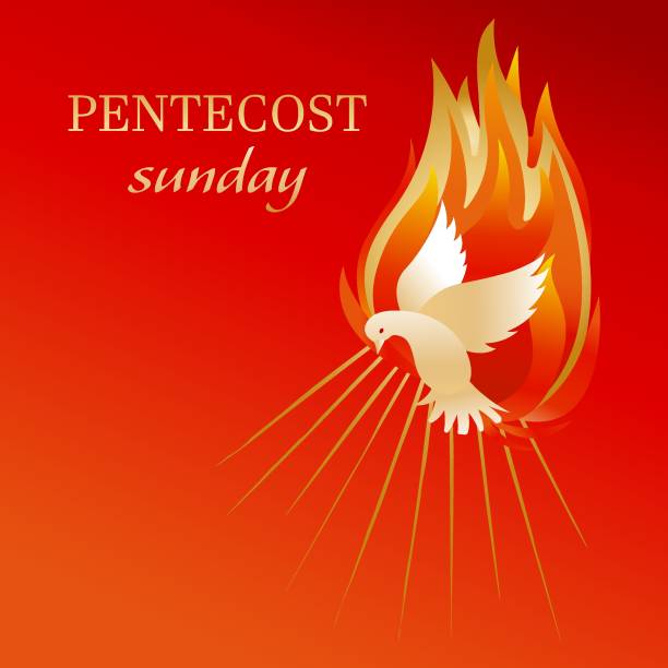 istock Pentecost Sunday dove church banners vector illustration 1490798004