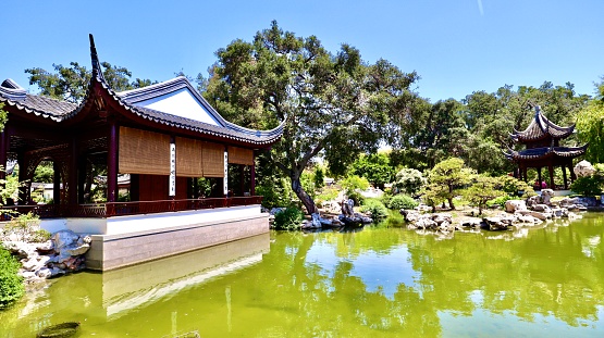 5/14/2023 Beautiful landscape and traditional Chinese building at Huntington Library in San Marino, California
