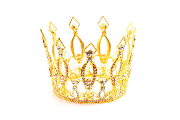 istock Golden Crown Isolated on a White Background 1490801282