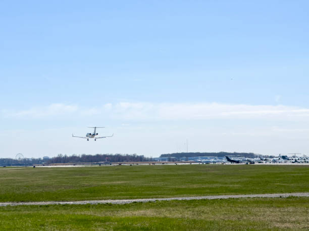 istock Airplane landing in airport 1490805108