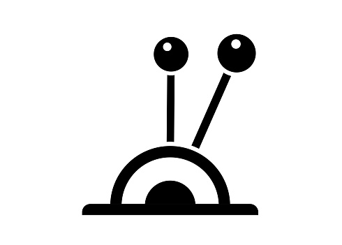 Simple illustration of controller lever in black and white.