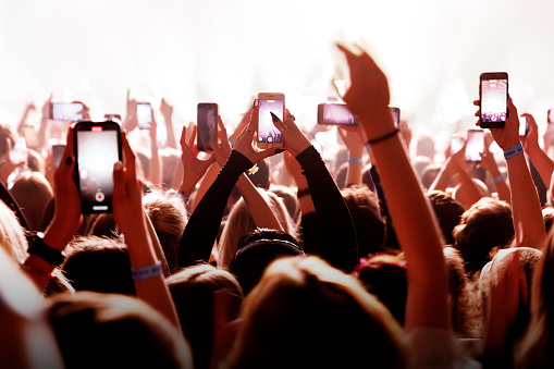 Capturing memories, Smartphones at Live concert Show