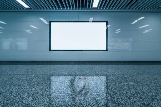 istock Blank billboard in subway. Useful for your advertising. 1490816206