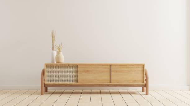 istock Cabinet for TV,Shelf in modern empty room,minimal design. 1490817996