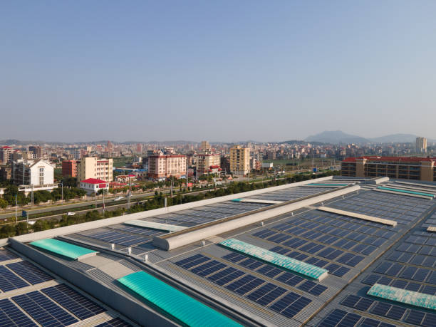 istock The factory building has installed solar panels 1490818202
