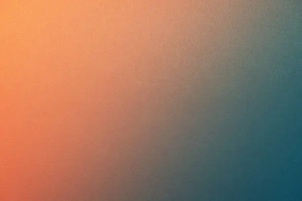 Photo of Yellow orange gold coral peach pink brown teal blue abstract background. Color gradient, ombre. Matte, shimmer.